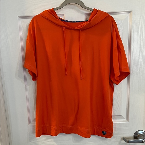 lug Tops - Lug orange short sleeve coupe hooded top size large
